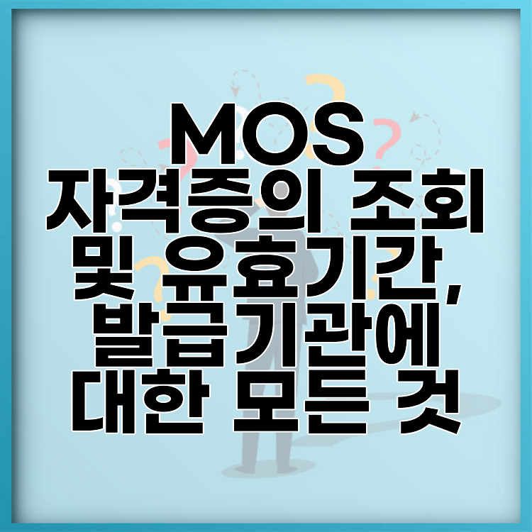 MOS 자격증의 조회 및 유효기간, 발급기관에 대한 모든 것 썸네일