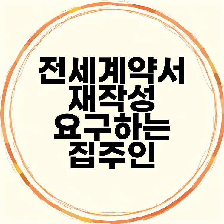 전세계약서 재작성 요구하는 집주인 썸네일