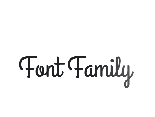 Font family 