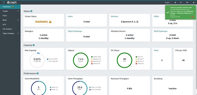 [Kubernetes] rook-ceph dashboard 접속