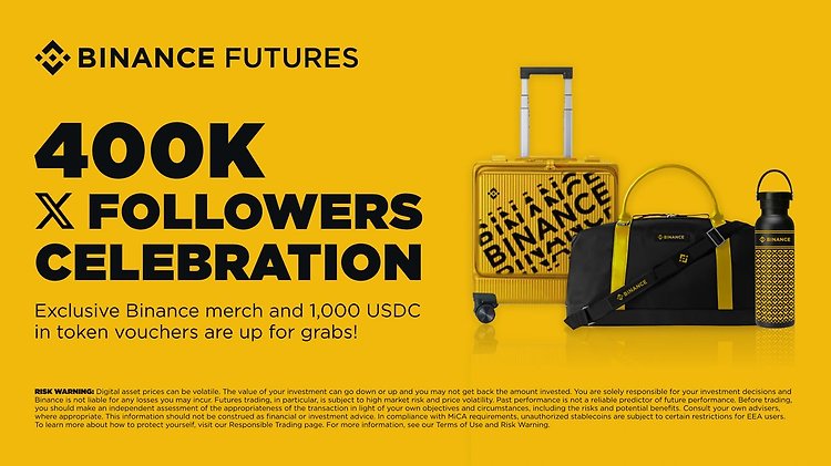 [거래소] Binance Futures 400K 팔로워 기념 이벤트 소개