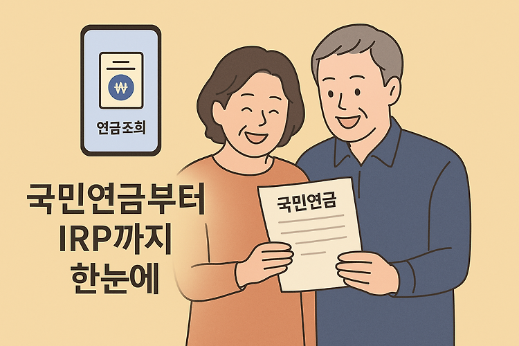 국민연금·퇴직연금·이혼 연금까지, 수령액 조회 완벽 가이드 주제 시각자료