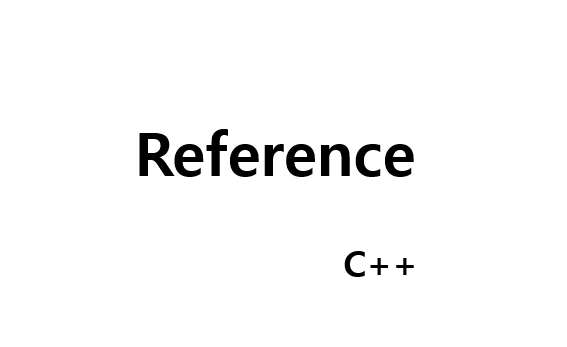 (c++) 레퍼런스/reference 정리