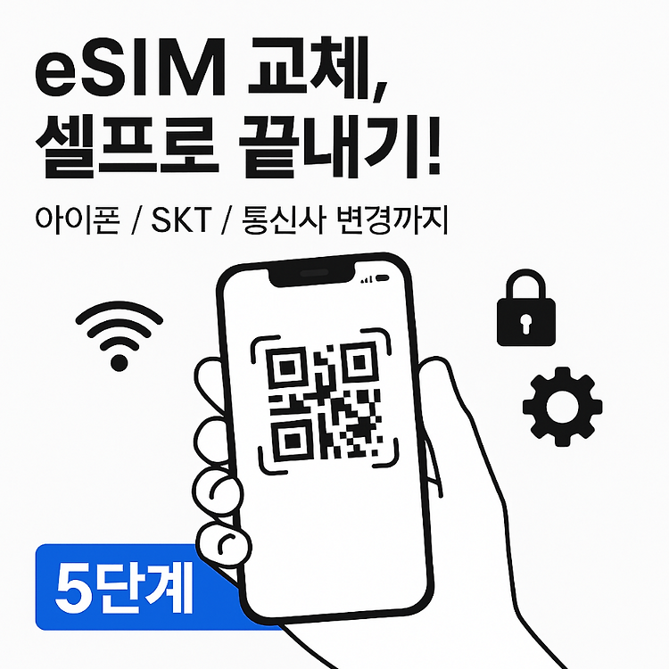 아이폰 eSIM 교체 이렇게 쉽다고? 셀프로 끝내는 5단계 방법 주제 시각자료