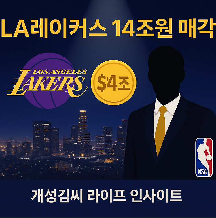 LA레이커스 14조원 매각, 미국 스포츠 역사 다시 쓰다 주제 시각자료