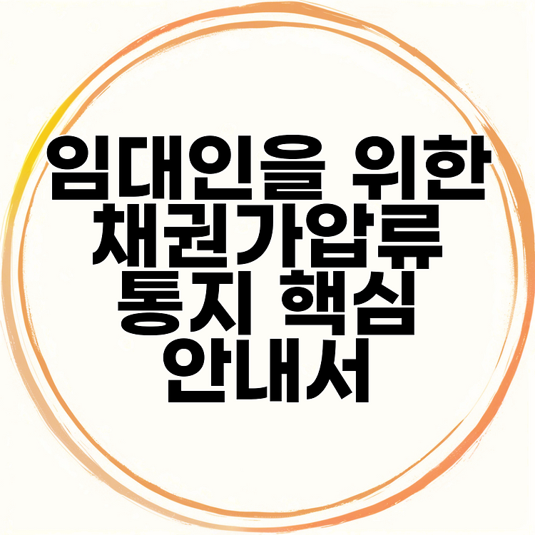 임대인을 위한 채권가압류 통지 핵심 안내서 썸네일