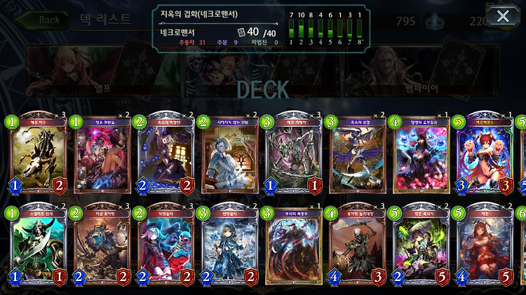 shadowverse 섀도우버스 네크로맨서 테마덱