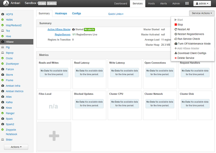 HDP 2.5 Vmware 환경에서 Apache Phoenix 설치