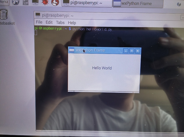 raspberry pi 3에 wxpython 설치 및 태스트