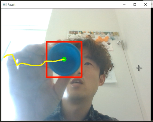 OpenCV 기반으로 파란공 트래킹(tracking)하여 그림 그리기