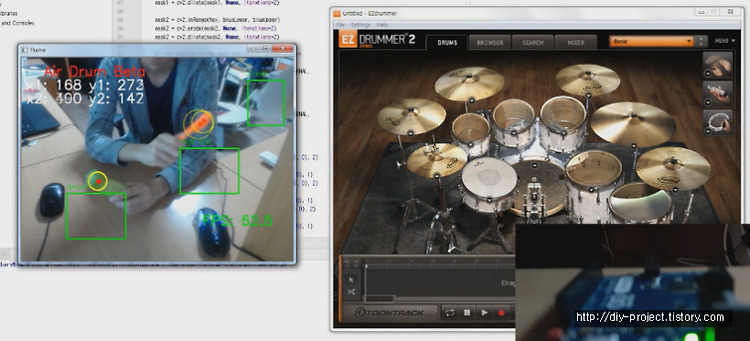 에어드럼 제작하기 (OpenCV+아두이노 Air Drum)