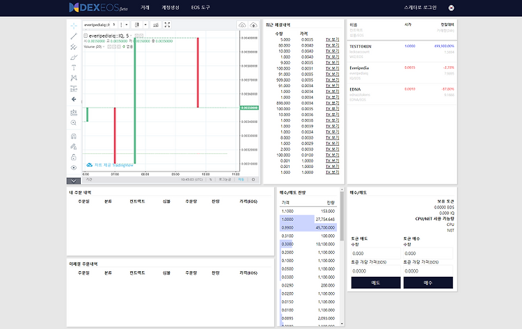 EOS 기반 탈중앙화 거래소 DEXEOS 베타버전 런칭