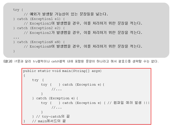 예외처리구문