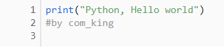 Python, Hello world 포스트 썸네일