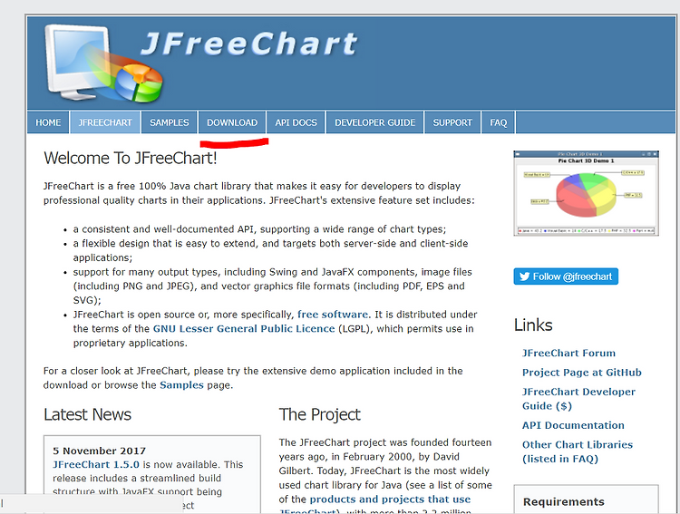 JFreeChart를 사용하기 위한 환경설정