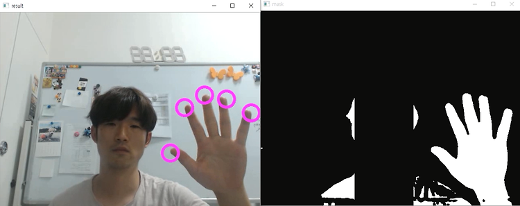 OpenCV를 사용하여 손 검출 및 인식하기(Hand Detection and Recognition using OpenCV)