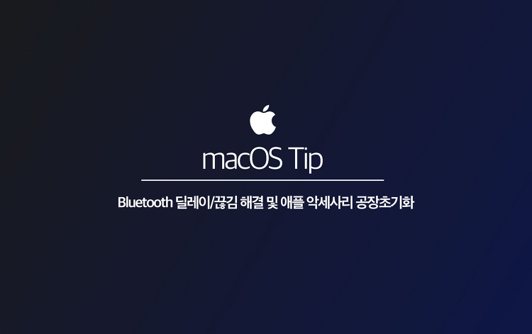맥/해킨토시의 Bluetooth 딜레이/끊김 해결하기(칩셋 초기화) & Apple 악세사리 공장초기화