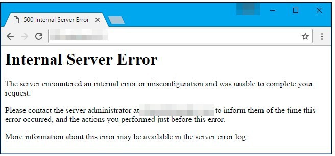 Internal Server Error 발생시 조치하는 방법
