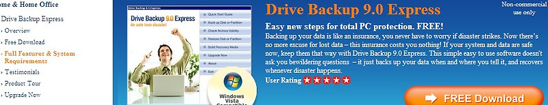 백업/복구용 프리웨어, Paragon, Drive BackUp Express와 Rescue Kit Express
