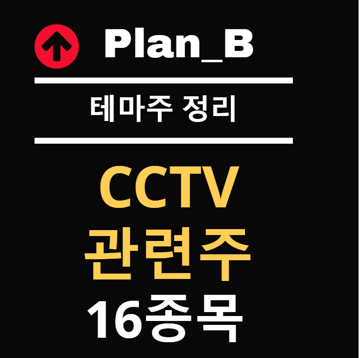 CCTV 관련주 대장주 테마주 16종목 총정리
