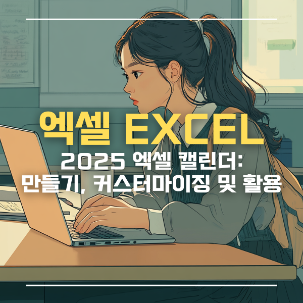 2025 엑셀 캘린더: 만들기, 커스터마이징 및 활용하기