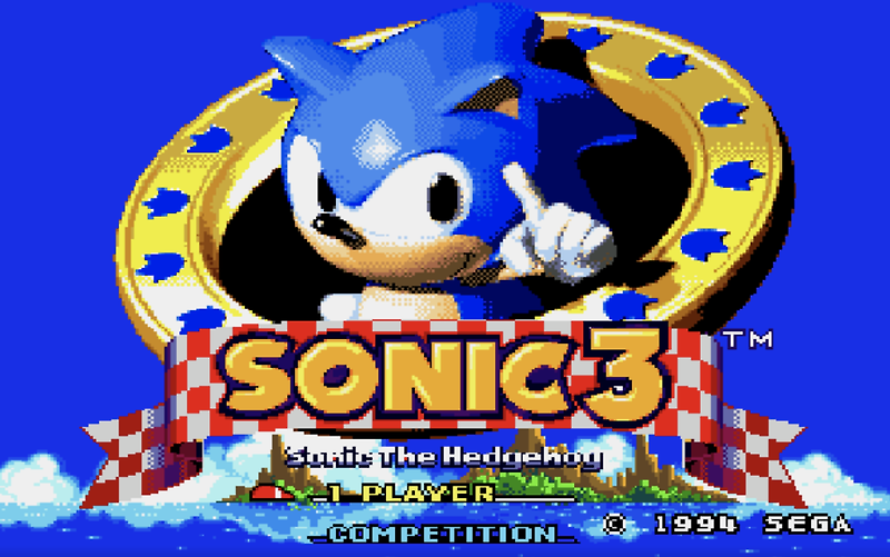 고전게임 소닉3 앤 너클즈(Sonic 3) 무설치