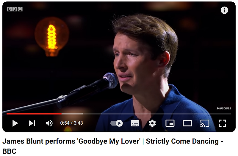 제임스 블런트(James Blunt) 인기곡 Goodbye My Lover 듣기 가사 해석