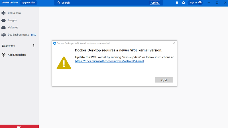 Docker Desktop Requires A Newer Wsl