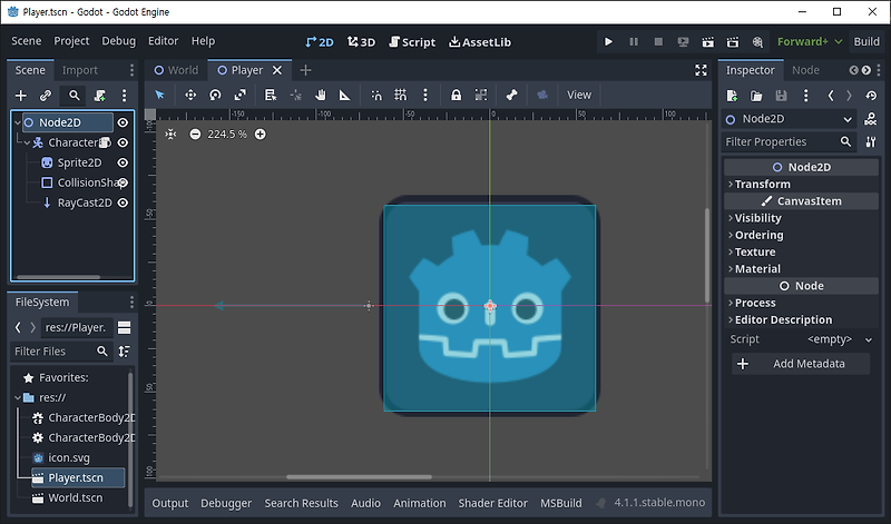 Software Engineer :: [Godot] RayCast2D C# Example