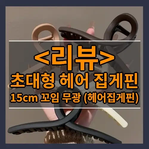 초대형 헤어 집게핀 추천