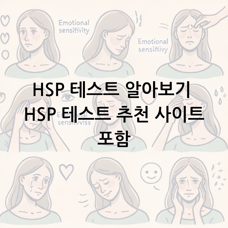 HSP 테스트 알아보기 HSP 테스트 추천 사이트 포함