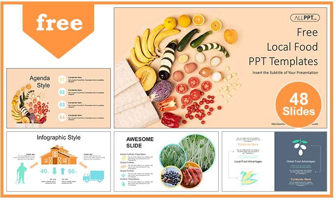 무료 PPT 템플릿 / 음식소비 디자인/ 파워포인트