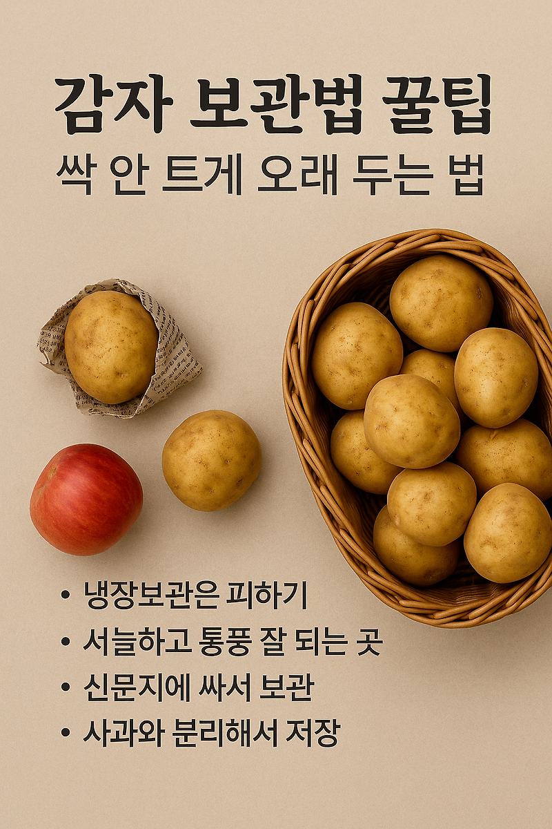 감자 보관법 꿀팁, 싹 안 트게 오래 두는 법!🥔