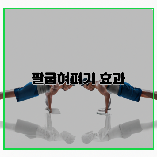 팔굽혀펴기 효과 몸매와 건강에 지금 바로 도전하세요!