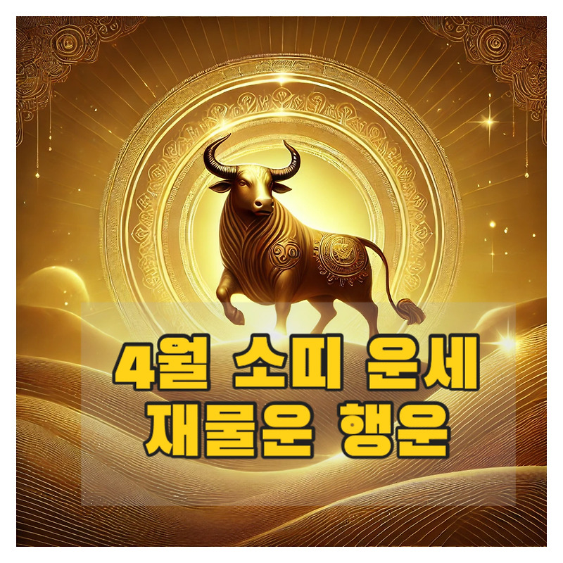 4월 소띠 운세 총정리 – 재물운 & 건강운까지 완벽 분석! :: miracle Today🍀