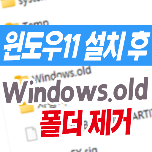 윈도우 11 설치 후 생성된 Windows.old 폴더(이전 Windows 설치) 제거 방법