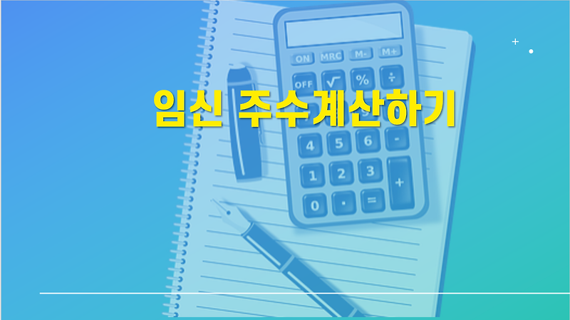 [정보]임신 주수계산하기