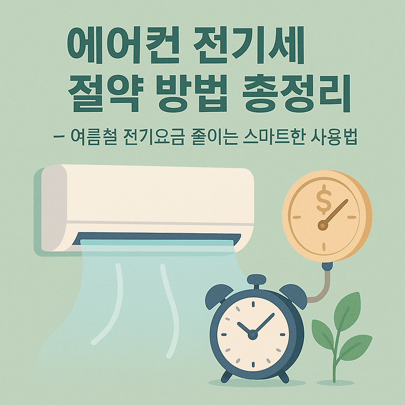 에어컨 전기세 절약 방법 총정리 | 여름철 전기요금 줄이는 스마트한 사용법
