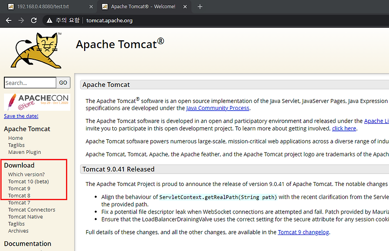 apache tomcat 8 64 bit