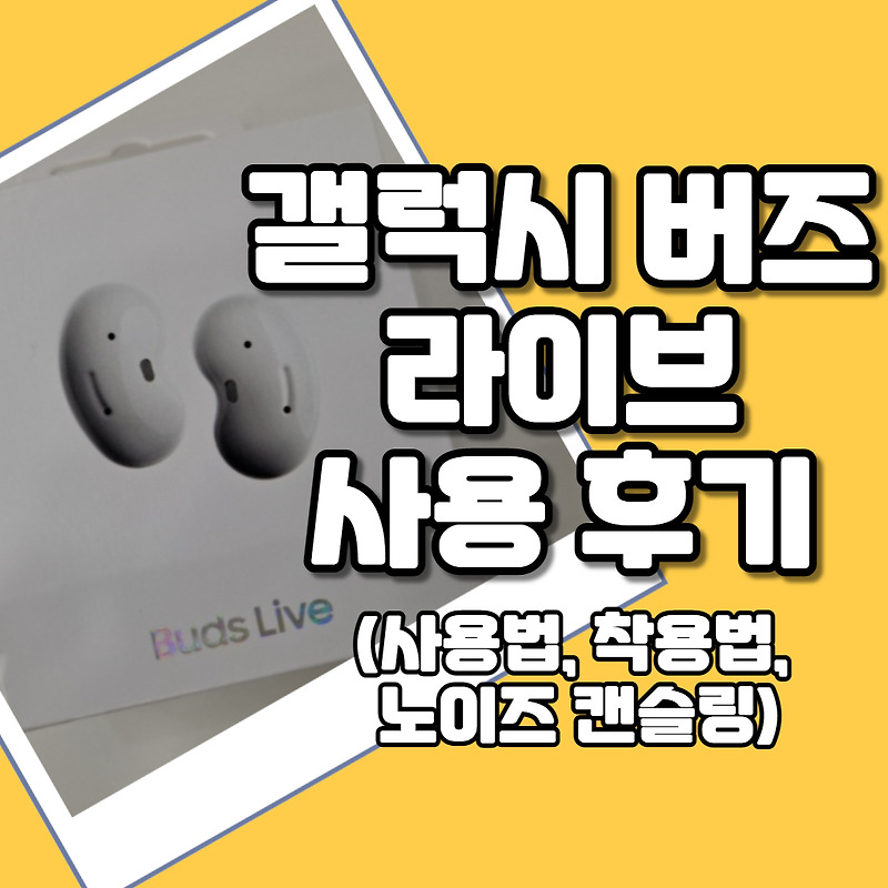 갤럭시 버즈 라이브 사용 후기(연결, 착용법, 사용법, 노이즈 캔슬링)