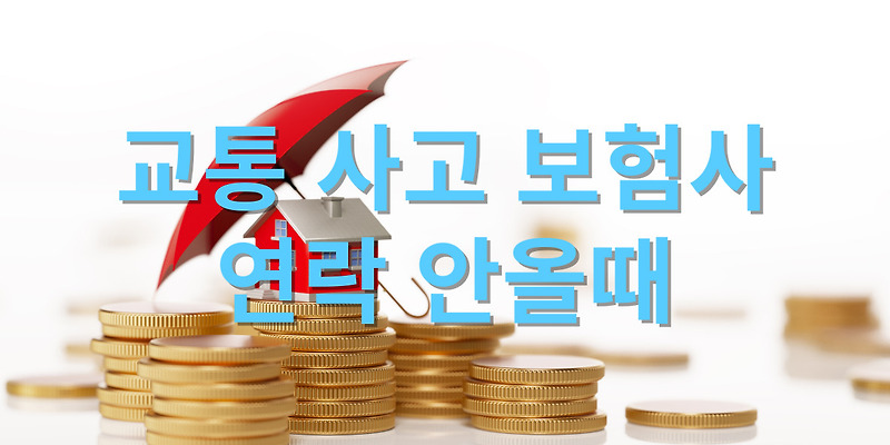교통 사고 보험사 연락 안올때 어떻게 해야될까?