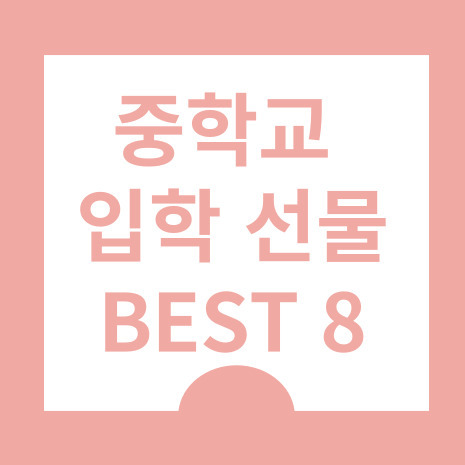 중학교 입학 선물 추천 best 8 2022