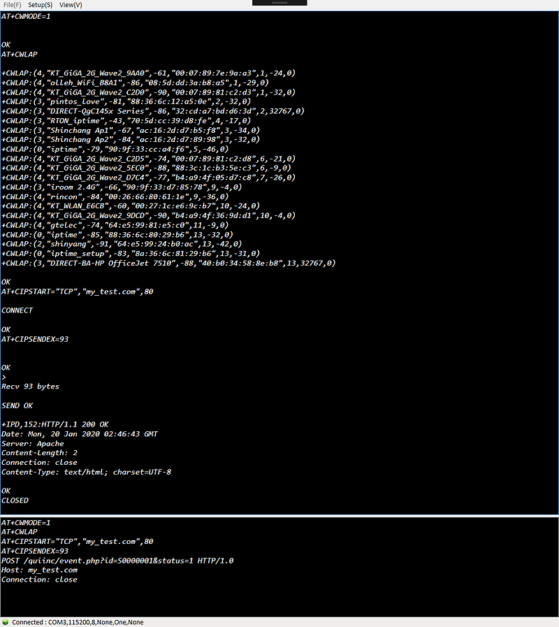 Http connection get post example c code