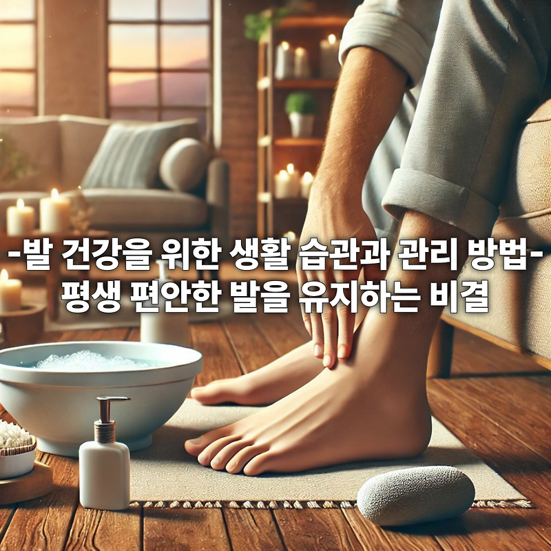 발 건강을 위한 생활 습관과 관리 방법: 평생 편안한 발을 유지하는 비결