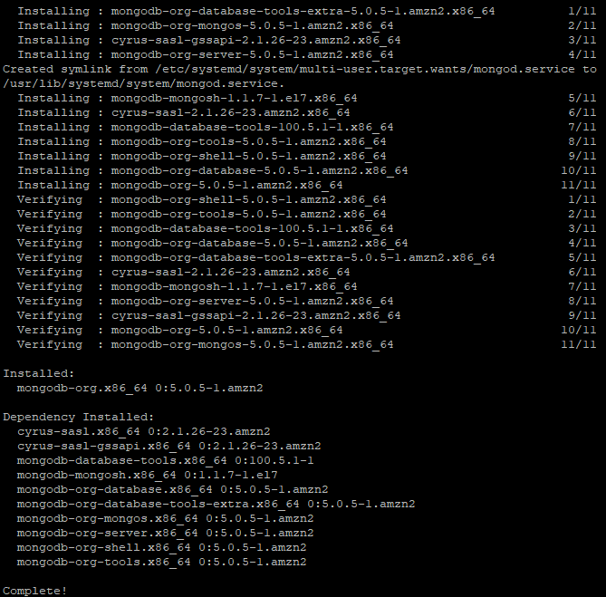  aws linux2 ec2 linux mongodb 