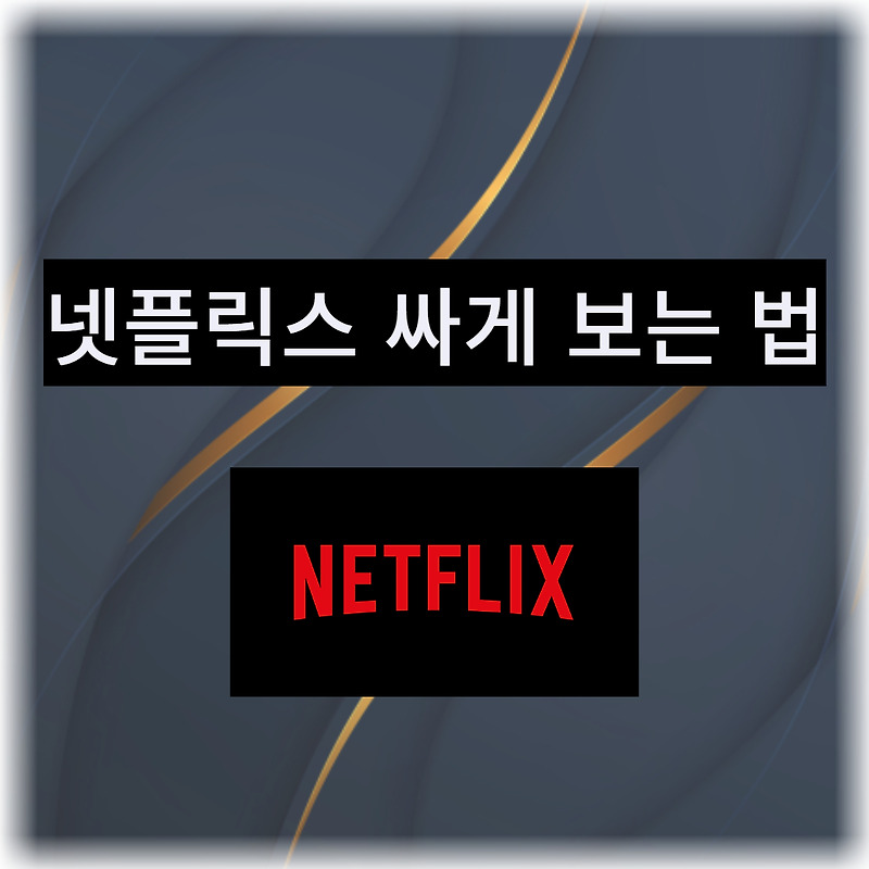 꿀팁] 넷플릭스 싸게 보는 방법