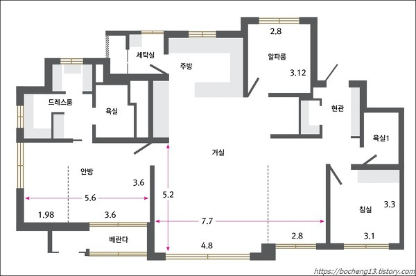 이사할 집의 가구배치, 파워포인트와 엑셀로 미리 해보는 방법(허접주의)