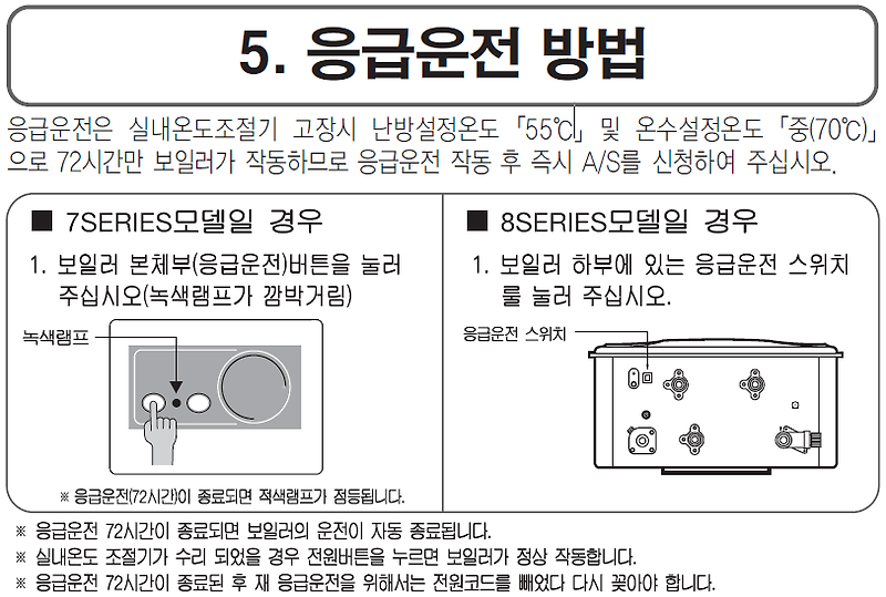 롯데보일러 에러코드 및 관리방법