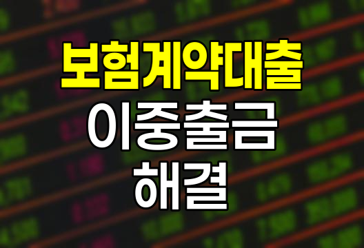 삼성화재 보험계약대출 이중출금 해결법