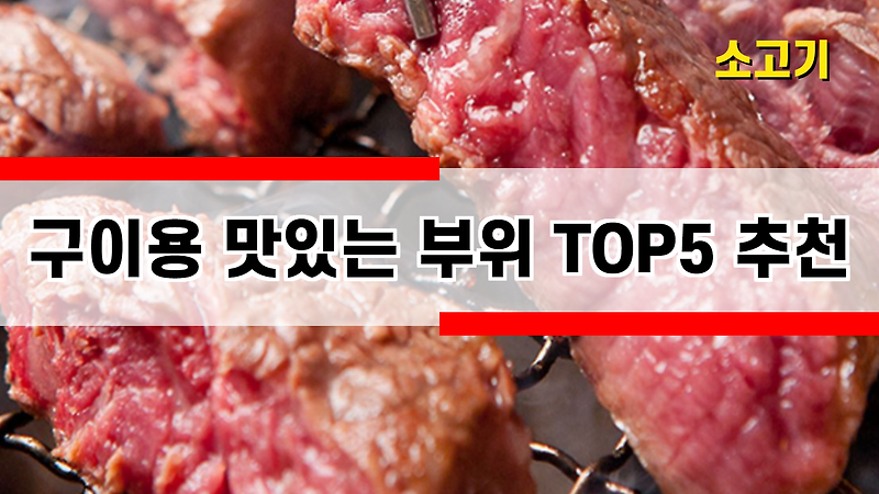 소고기 구이용 맛있는 부위 TOP5 추천 | Dev. Somnus